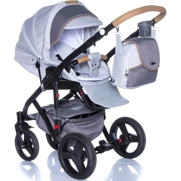 Детская коляска BeBe-Mobile Movo R 2 в 1, ткань+эко-кожа — фото 4