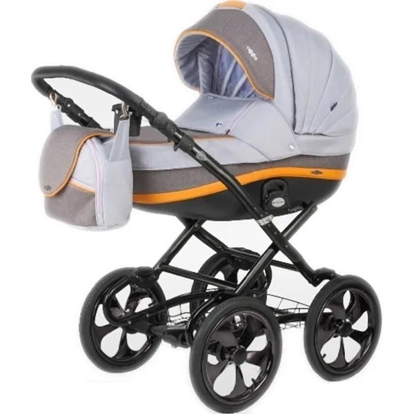 Детская коляска BeBe-Mobile Ines R 3 в 1, ткань+эко-кожа — фото 15