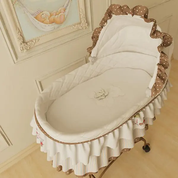 Комплект белья для колыбели Simplicity Makkaroni Kids Тедди 3 предмета — фото 1