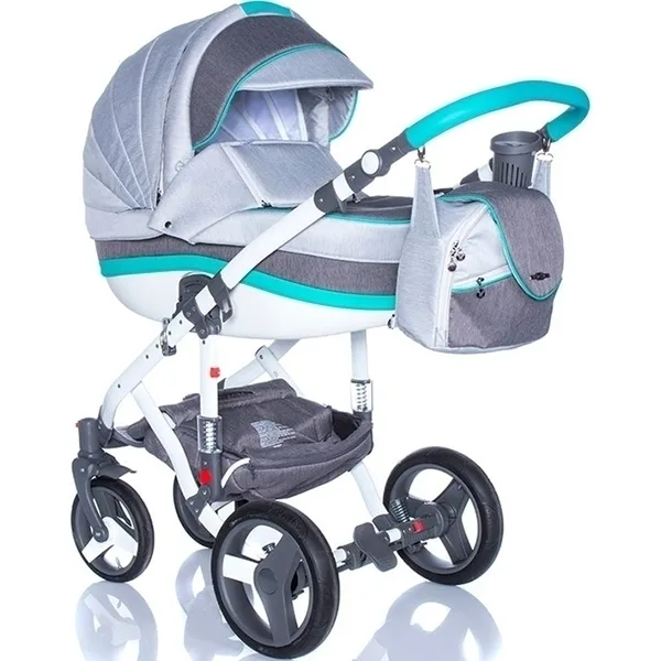 Детская коляска BeBe-Mobile Movo R 3 в 1, ткань+эко-кожа — фото 23