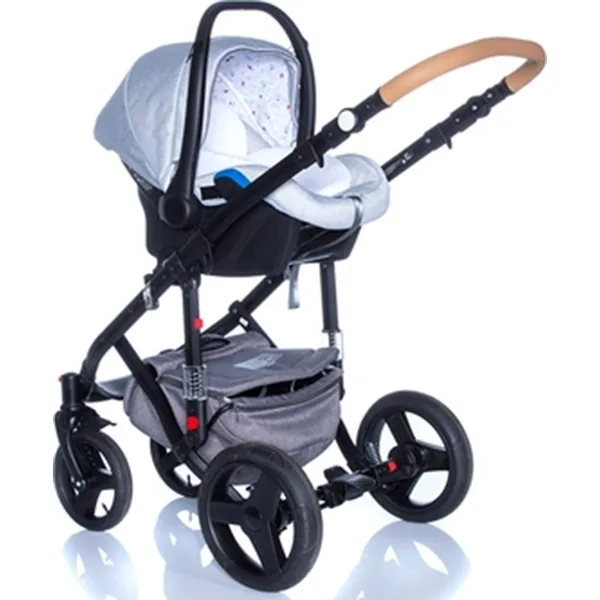 Детская коляска BeBe-Mobile Movo R 3 в 1, ткань+эко-кожа — фото 11