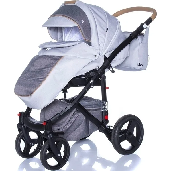Детская коляска BeBe-Mobile Movo R 2 в 1, ткань+эко-кожа — фото 3