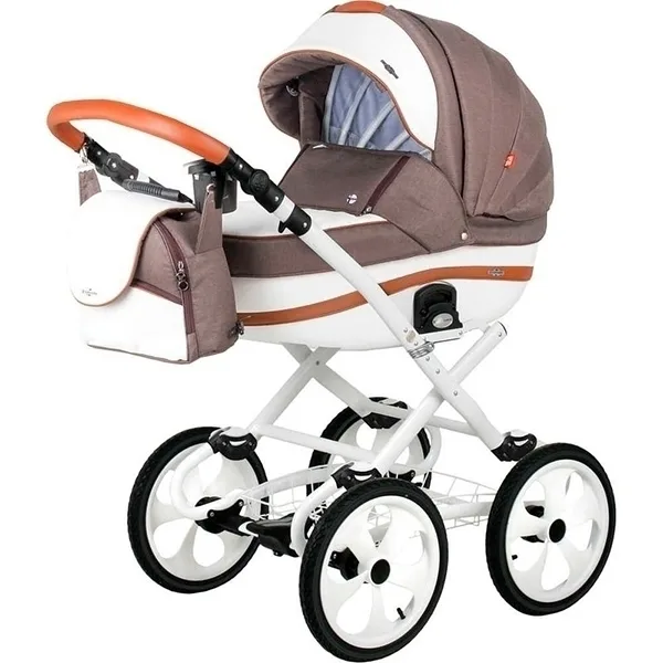 Детская коляска BeBe-Mobile Ines R 3 в 1, ткань+эко-кожа — фото 7