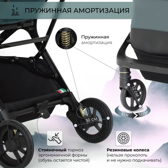 Детская прогулочная коляска Sweet Baby Aura — фото 7