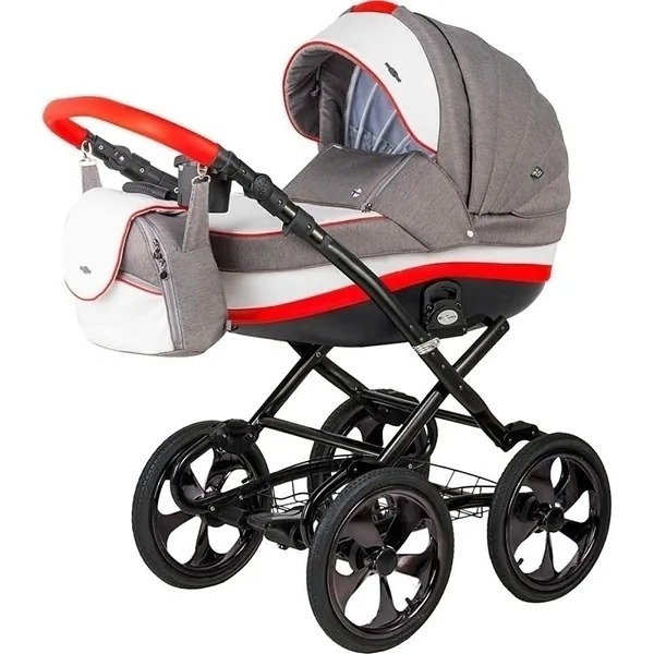 Детская коляска BeBe-Mobile Ines R 3 в 1, ткань+эко-кожа — фото 1