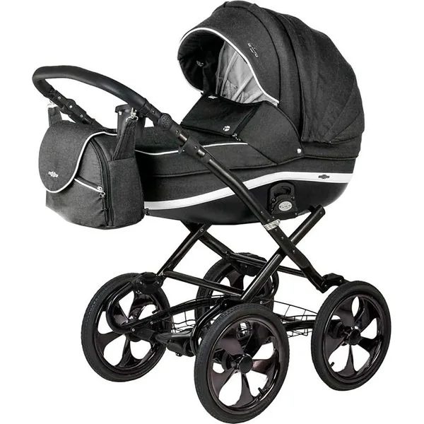 Детская коляска BeBe-Mobile Ines R 3 в 1, ткань+эко-кожа — фото 14