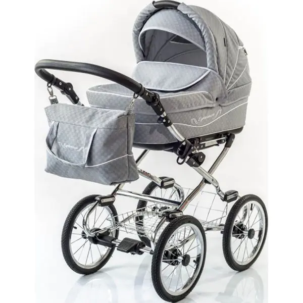 Детская коляска Esperanza Classic Prestige 2 в 1 Цвет рамы - Хром Большие колеса — фото 1