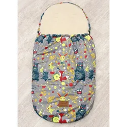 Универсальный меховой конверт AmaroBaby Little Traveller Зверята 145х45 см