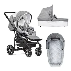 Детская коляска Gesslein F4 Air+ 2 в 1 на черной раме