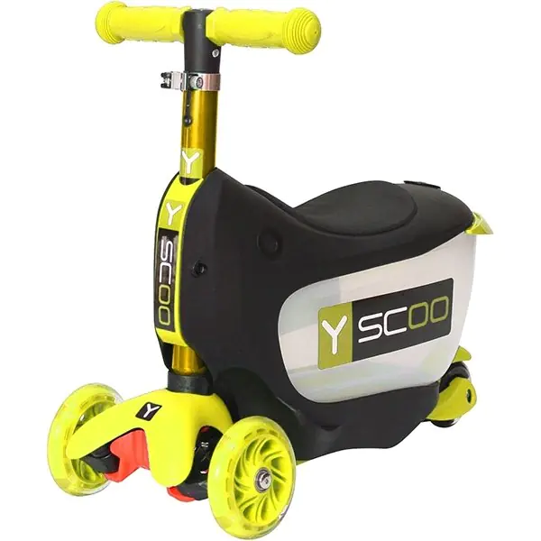 Каталка-самокат 3 в 1 Y-Scoo Mini Jump&Go со светящимися колесами фото 3