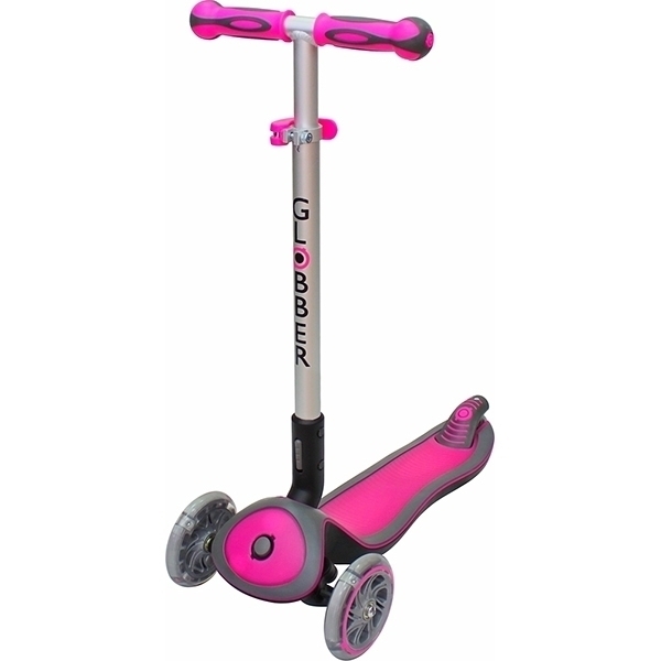 Трехколесный самокат Globber Elite SL My Free Fold Up 445 со светящимися колесами фото 4