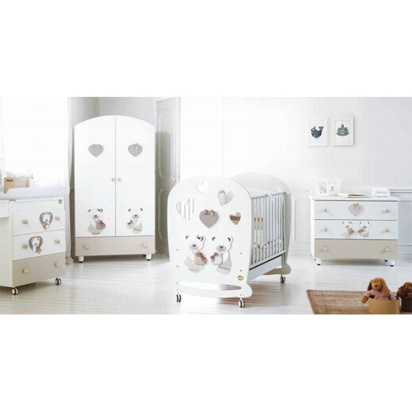 Детская кроватка Baby Expert Bon Bon, колесо + качалка фото 2