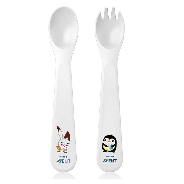 Набор столовых приборов (ложка, вилка) Avent (Авент) от 12 мес. арт.65660 (SCF712/00) фото 1
