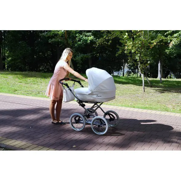 Детская коляска Nastella Luxe Eco 2 в 1, эко-кожа, шасси Black фото 10