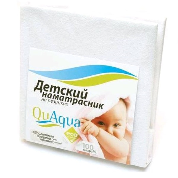 Наматрасник Qu Aqua махровый на резинке по угламмахра - Фото