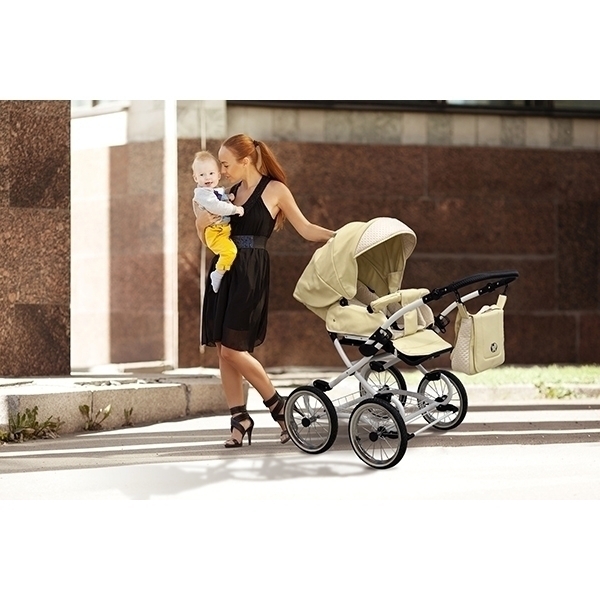 Детская коляска Nastella Luxe Prestige Eco 2 в 1, эко-кожа фото 11