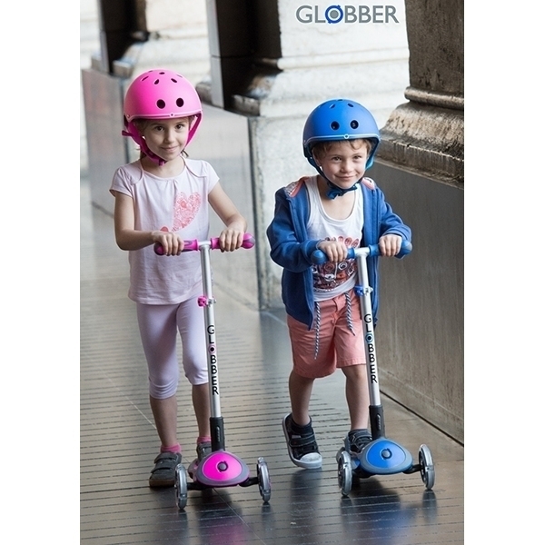 Трехколесный самокат Globber Elite F My Free Fold Up 448 со светящейся платформой фото 35