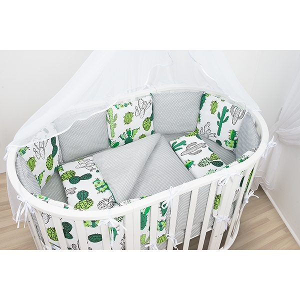 Бортик WB в кроватку AmaroBaby Кактусы, 12 подушек фото 1