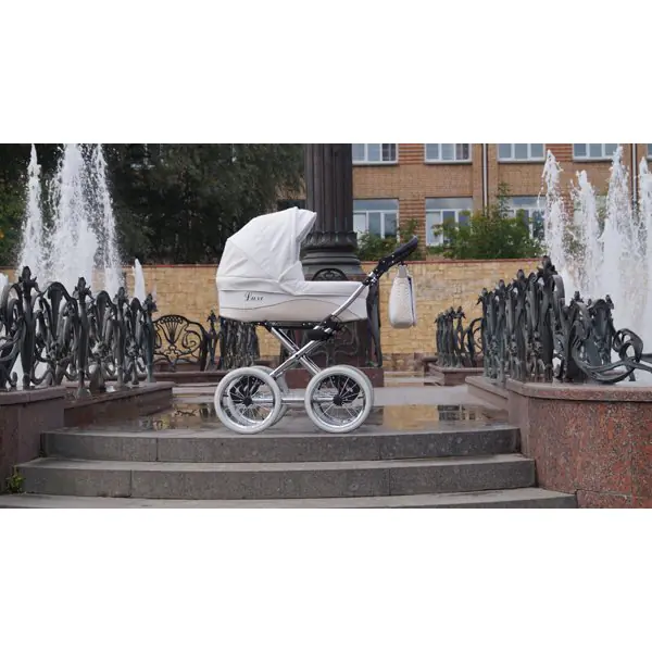 Детская коляска Nastella Luxe Eco 2 в 1, эко-кожа, шасси Black фото 7