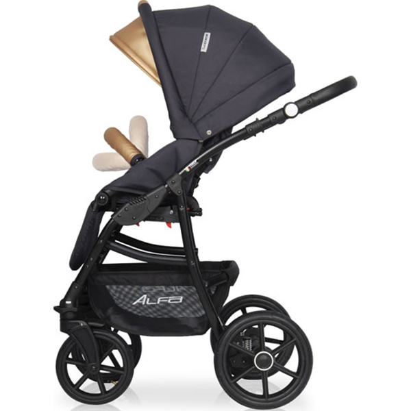 Детская коляска Riko Basic Alfa Ecco 2 в 1, эко-кожа фото 4