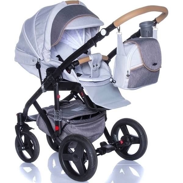 Детская коляска BeBe-Mobile Movo R 3 в 1, ткань+эко-кожа фото 3