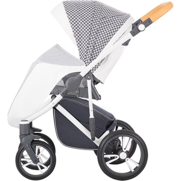 Детская коляска Bebetto Bresso 3 в 1, эко-кожа с перфорацией + ткань фото 4