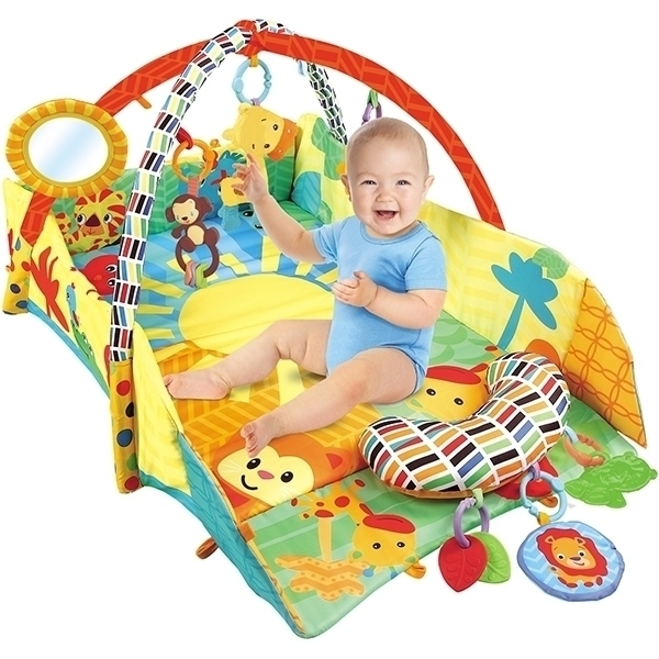 Развивающий коврик для новорожденного Funkids 3 Ways To Play с бортиками фото 4