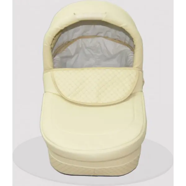 Детская коляска Esperanza Classic Leatherette 2 в 1 кожа Цвет рамы - Бежевый Маленькие колеса фото 8