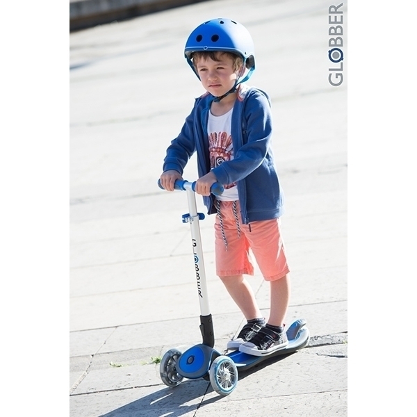 Трехколесный самокат Globber Elite F My Free Fold Up 448 со светящейся платформой фото 28