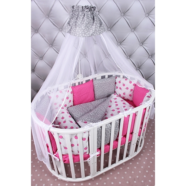 Бортик в кроватку AmaroBaby Sweet, 12 подушек, бязь фото 3