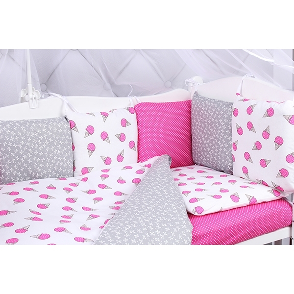 Бортик в кроватку AmaroBaby Sweet, 12 подушек, бязь фото 2
