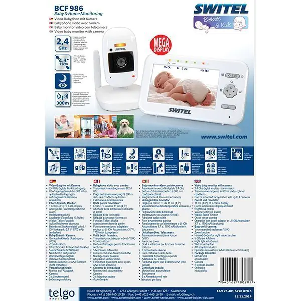 Видеоняня Switel BCF986Quadro фото 2