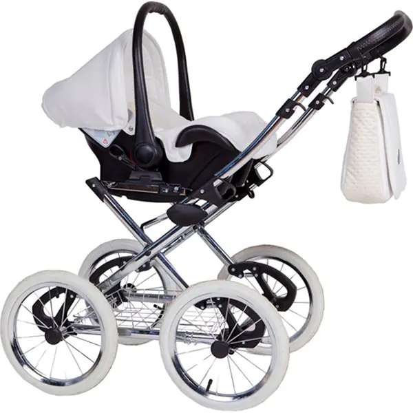Детская коляска Nastella Luxe Eco 3 в 1, эко-кожа, шасси Black фото 10