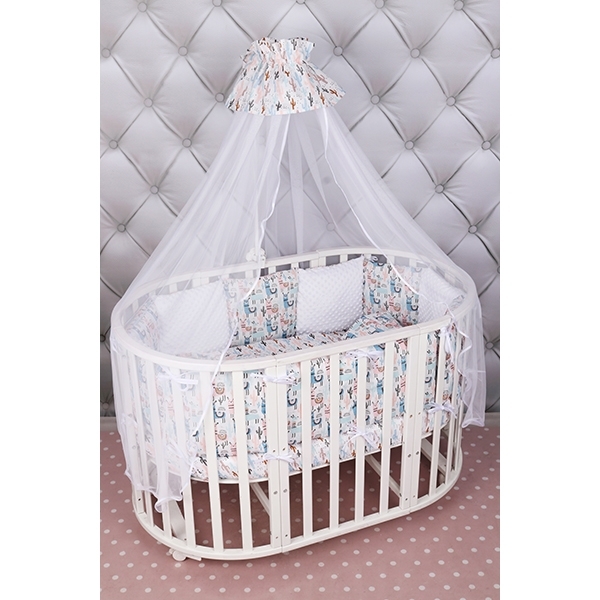 Комплект постели WB Premium в кроватку AmaroBaby Ламы, 18 предметов фото 2