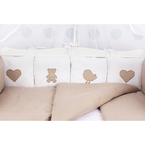 Комплект Premium в кроватку AmaroBaby Кроха, 18 предметов (6+12 бортиков), бязь фото 4