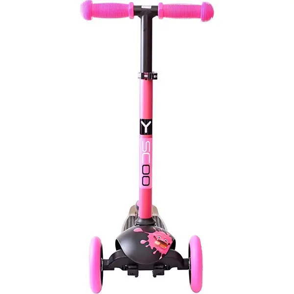 Трехколесный самокат Y-Scoo RT Trio Diamond 120 Monsters 3 высоты с блокировкой колес фото 8