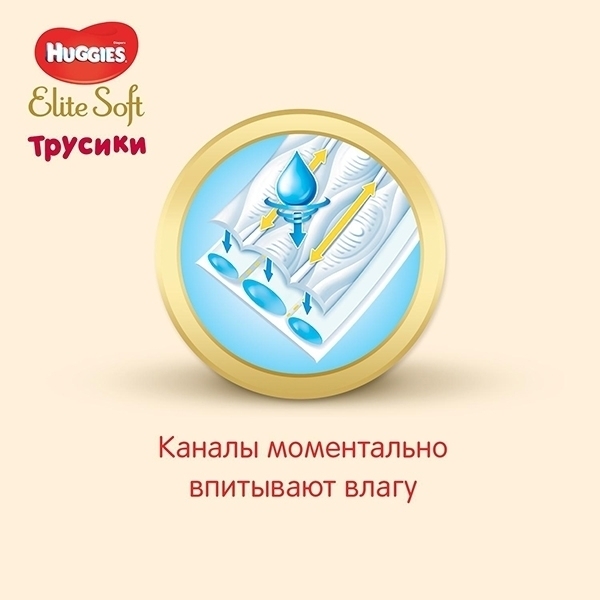 Детские трусики-подгузники Huggies Elite Soft 3, 6-11 кг, 25 штук фото 6