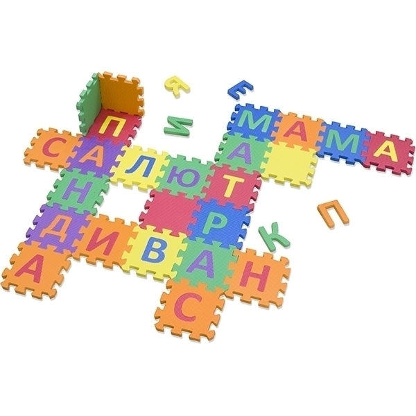 Игровой коврик-пазл Funkids 6" Эрудит-1 с набором русских букв KB-001-128-NT, 128 плит фото 5