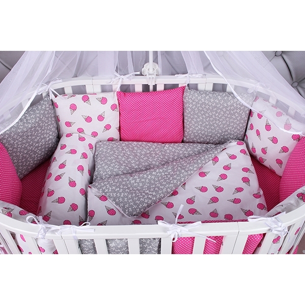 Бортик в кроватку AmaroBaby Sweet, 12 подушек, бязь фото 1