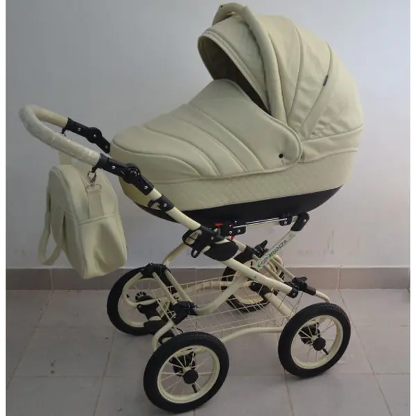 Детская коляска Esperanza Victoria Leatherette кожа 3 в 1 Цвет рамы - Черная поворотная фото 6