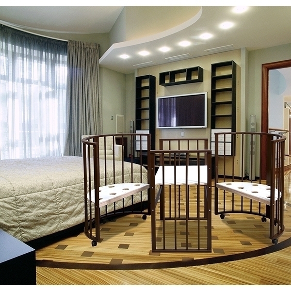 Овальная детская кроватка Nastella Baby Molly 7 в 1, поперечный маятник фото 7