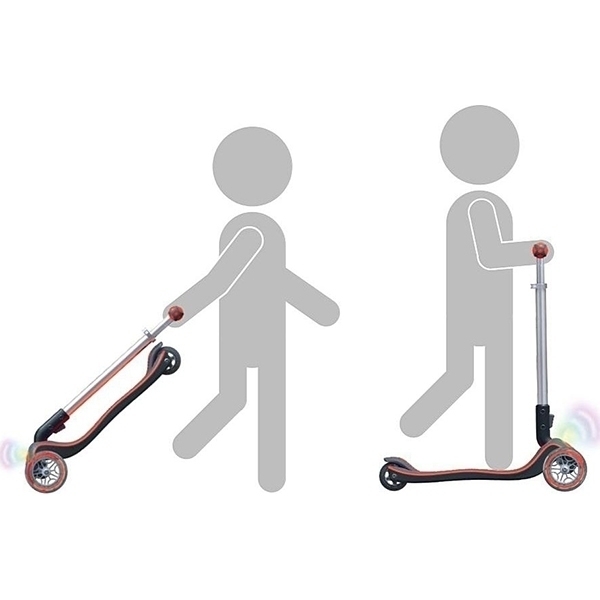 Трехколесный самокат Globber Elite F My Free Fold Up 448 со светящейся платформой фото 26