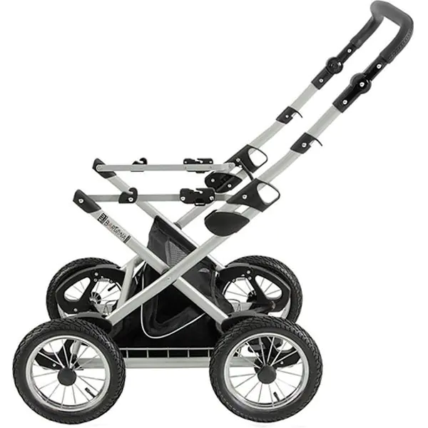 Детская коляска Jedo Classic Bartatina Alu LC 2 в 1, стразы, пружинная амортизация, серебряное шасси фото 1