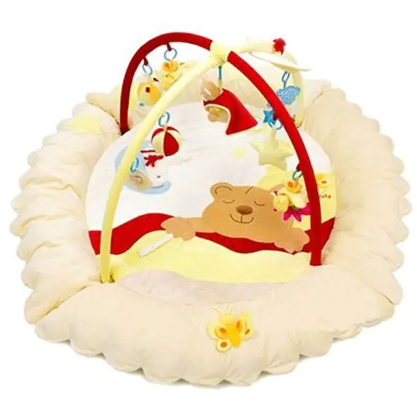Детский коврик Felice F Сонный Мишка с игровыми дугами и игрушками, муз. мишка, 140 х 140 х 50 см, арт. 07FS фото 1