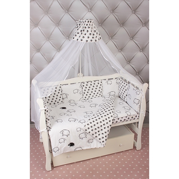 Бортик в кроватку AmaroBaby Home Elite, 12 подушек, поплин/бязь фото 3