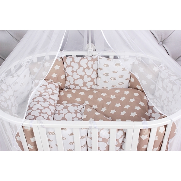 Бортик в кроватку AmaroBaby Soft, 12 подушек, бязь фото 4