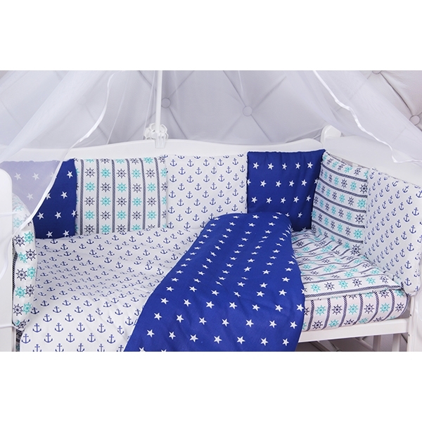 Комплект Premium в кроватку AmaroBaby Бриз, 18 предметов (6+12 бортиков), бязь фото 1