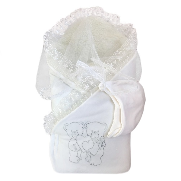 Конверт-одеяло на выписку Mam-baby Мишки, зима, 95 х 95 см фото 1