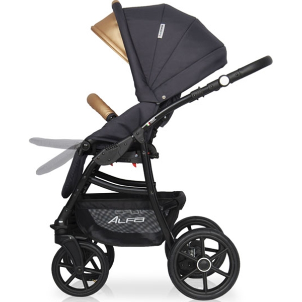 Детская коляска Riko Basic Alfa Ecco 3 в 1, эко-кожа фото 3