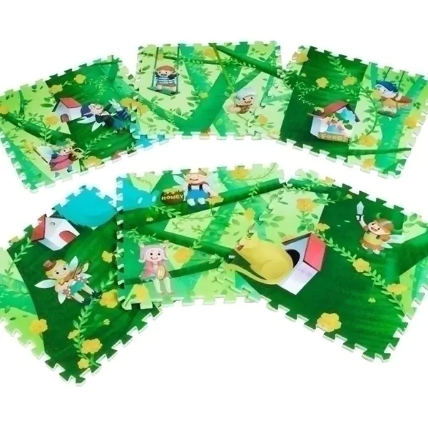 Двусторонний развивающий коврик-пазл Mambobaby Лесные Эльфы, 180 х 120 х 2 см, арт. 70006 фото 3